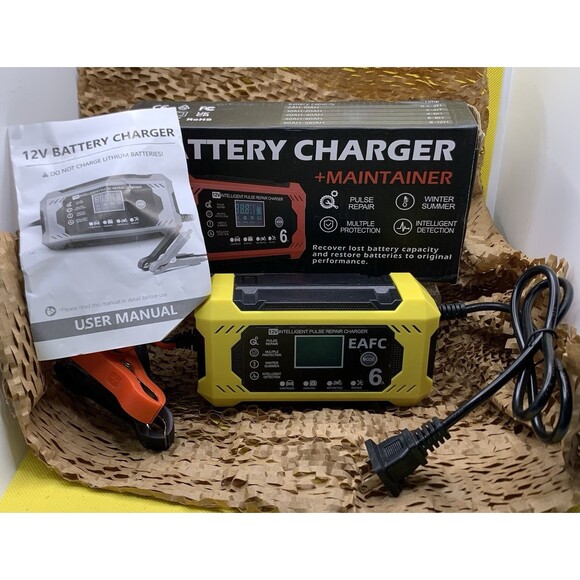 12V 6A Fully-Automatic Smart Car Battery Charger Maintainer Trickle Charger New - Picture 1 of 7